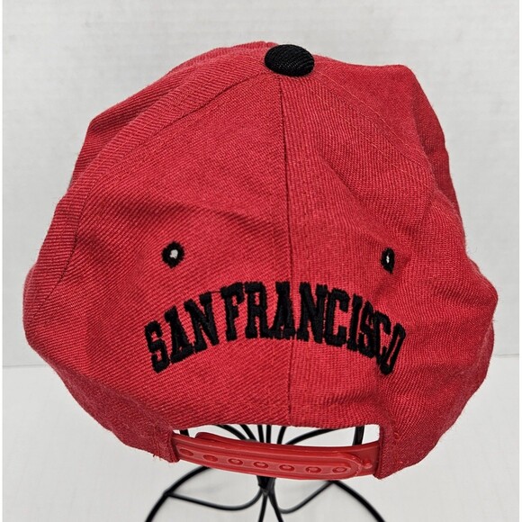 Vintage 90's San Francisco 49ers Hat Cap Snapback NFL Red Black Jerry Rice - Picture 4 of 8